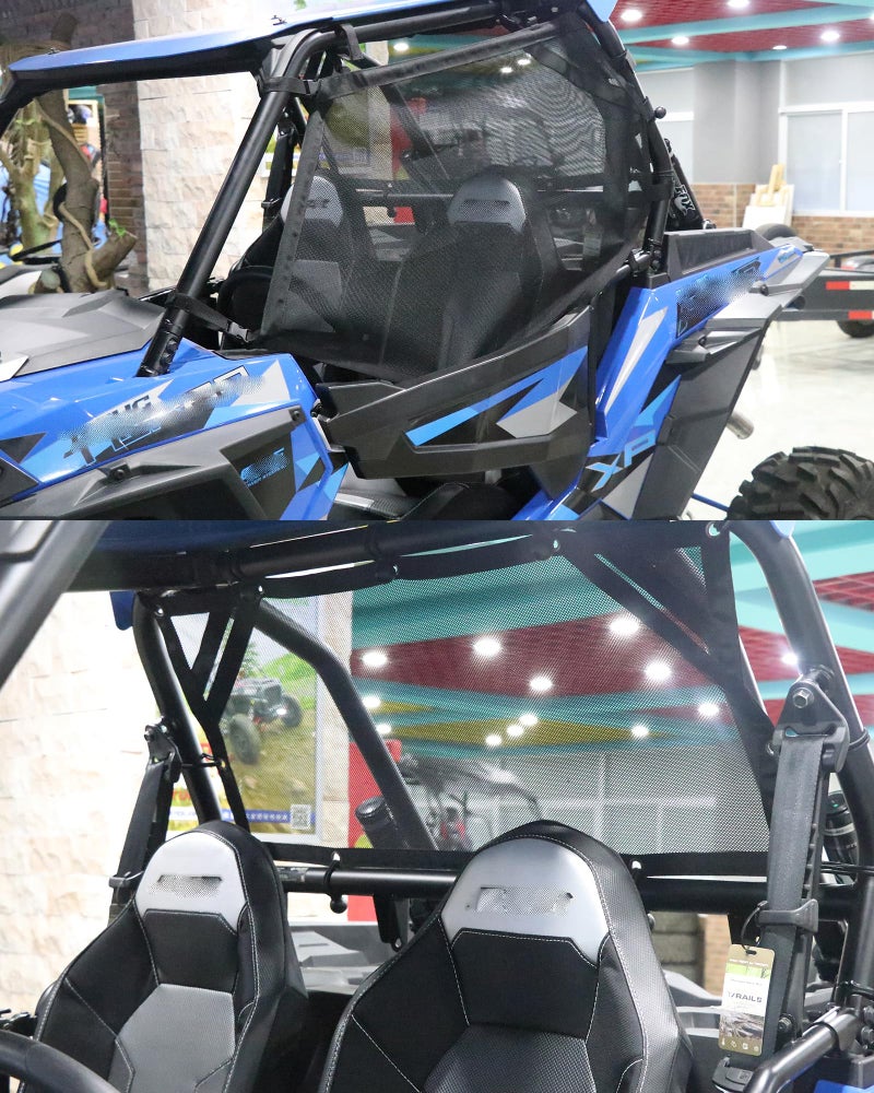 MASION for ATV/UTV Window Net Rear Roll Cage Mesh Guard + Right + Left Window Shade Shield Net Cover for Polaris RZR 570 800 800s 900 Turbo s 1000 RZR XP Polaris Ace 2015-2019 - Image 4